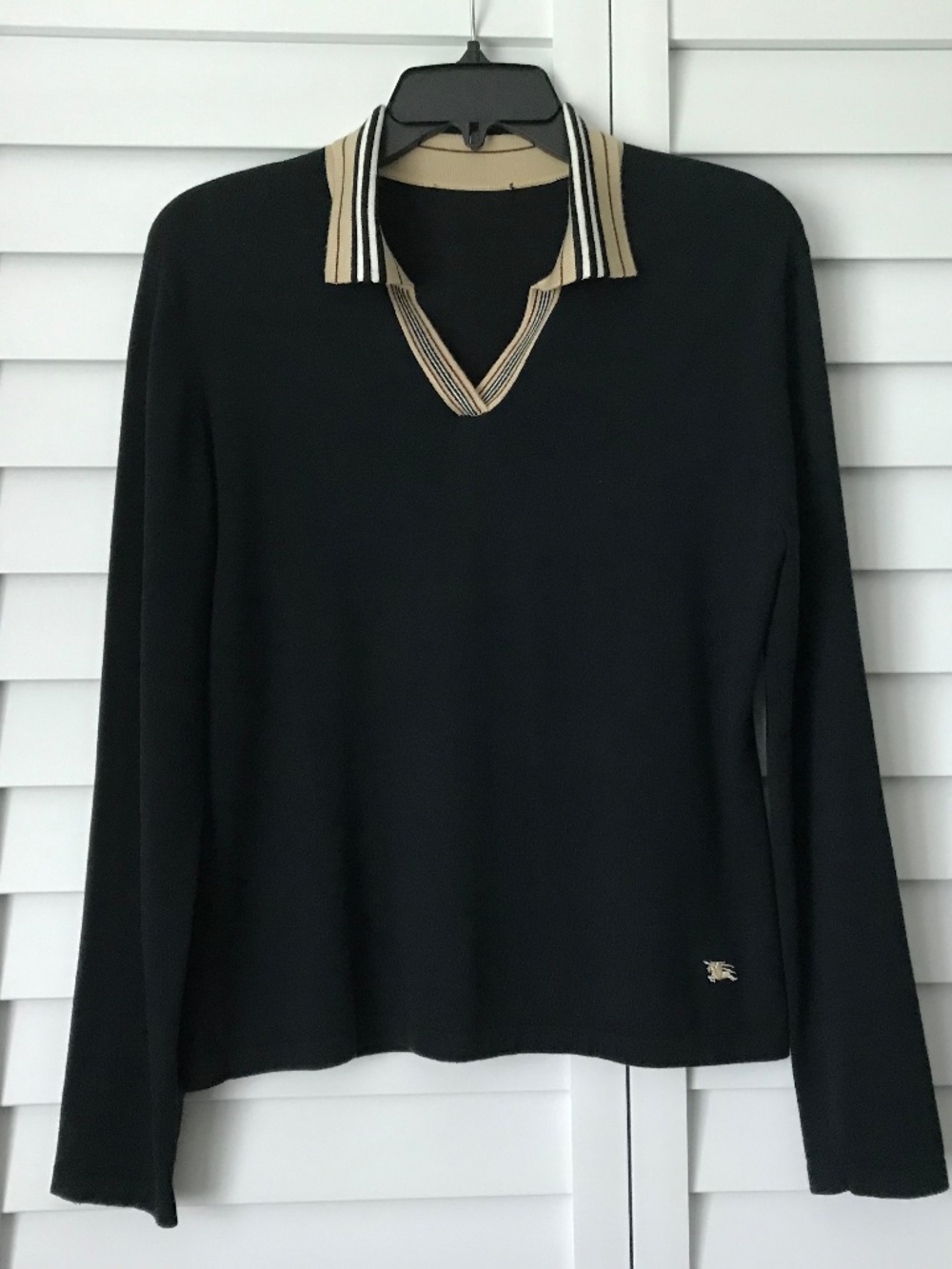 Light Sweater/Polo Women's Black with Trim